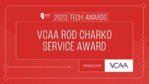 Kylie Woods receives VCAA Rod Charko Service Award
